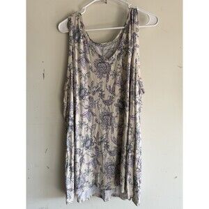 Lane Bryant Floral Tank Top Womens 22/24 Plus Size Sleeveless Blouse